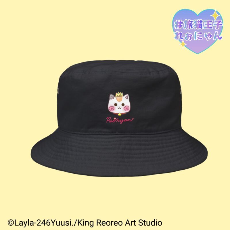 ゆるかわいい猫のバケットハット帽子・猫のバケハ・猫アパレル雑貨