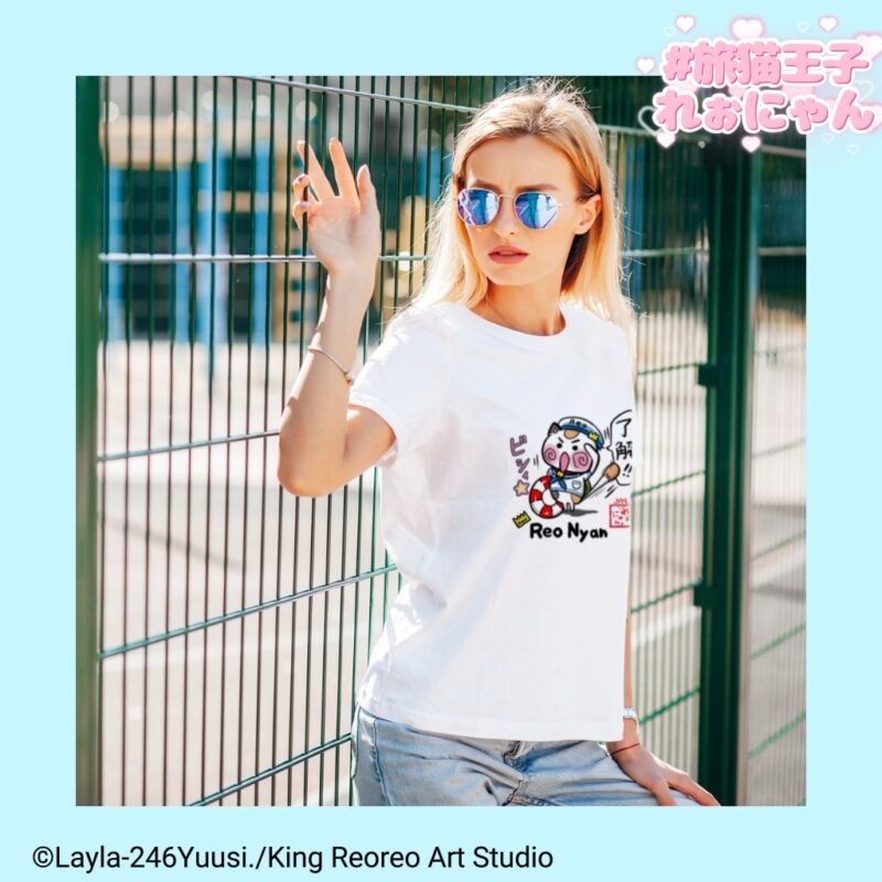 ゆるかわいい猫のマリン夏サマーTシャツ・猫アパレル雑貨